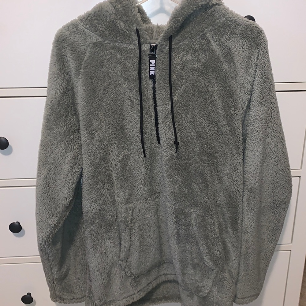 PINK Victoria Secret Plush half zip sweater